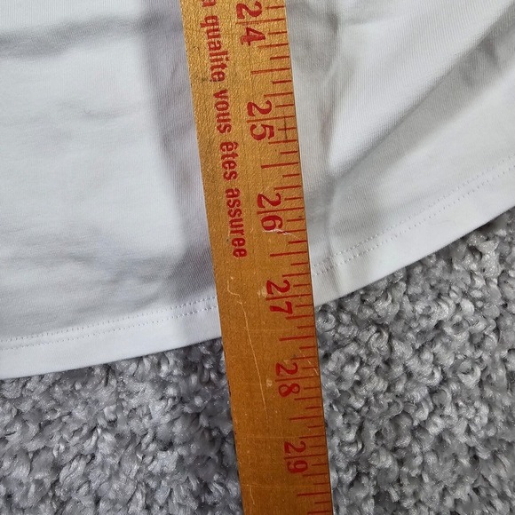 Liv by Habitat Tank Top Womens Small White Ruched Sided Long Essential - Picture 10 of 11